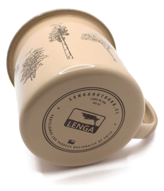 Tazón Mug Acero Esmaltado Flora Nativa de Chile 330ml