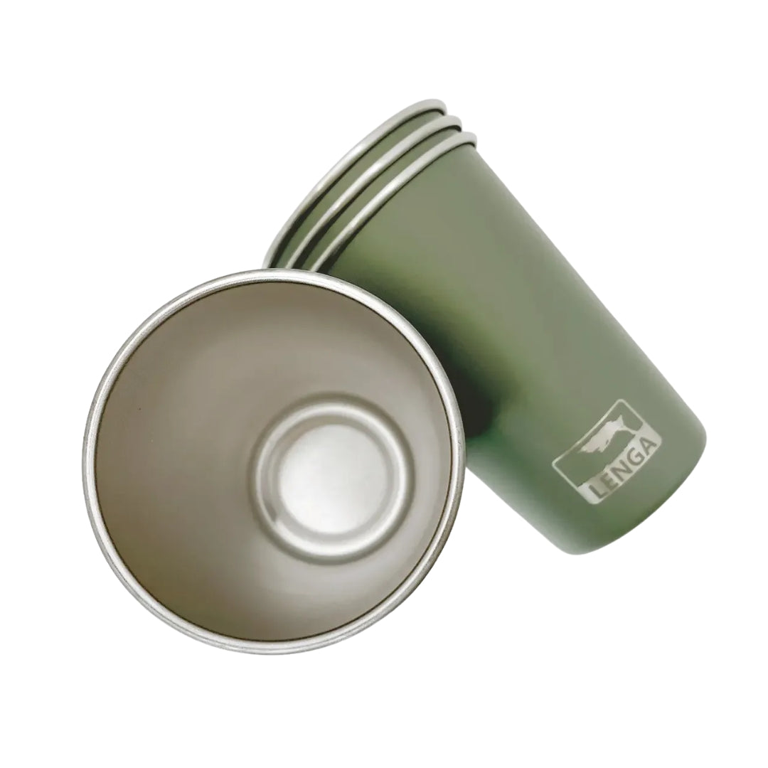 Pack Vasos Acero Inoxidable 473 ml | Set 4 unidades