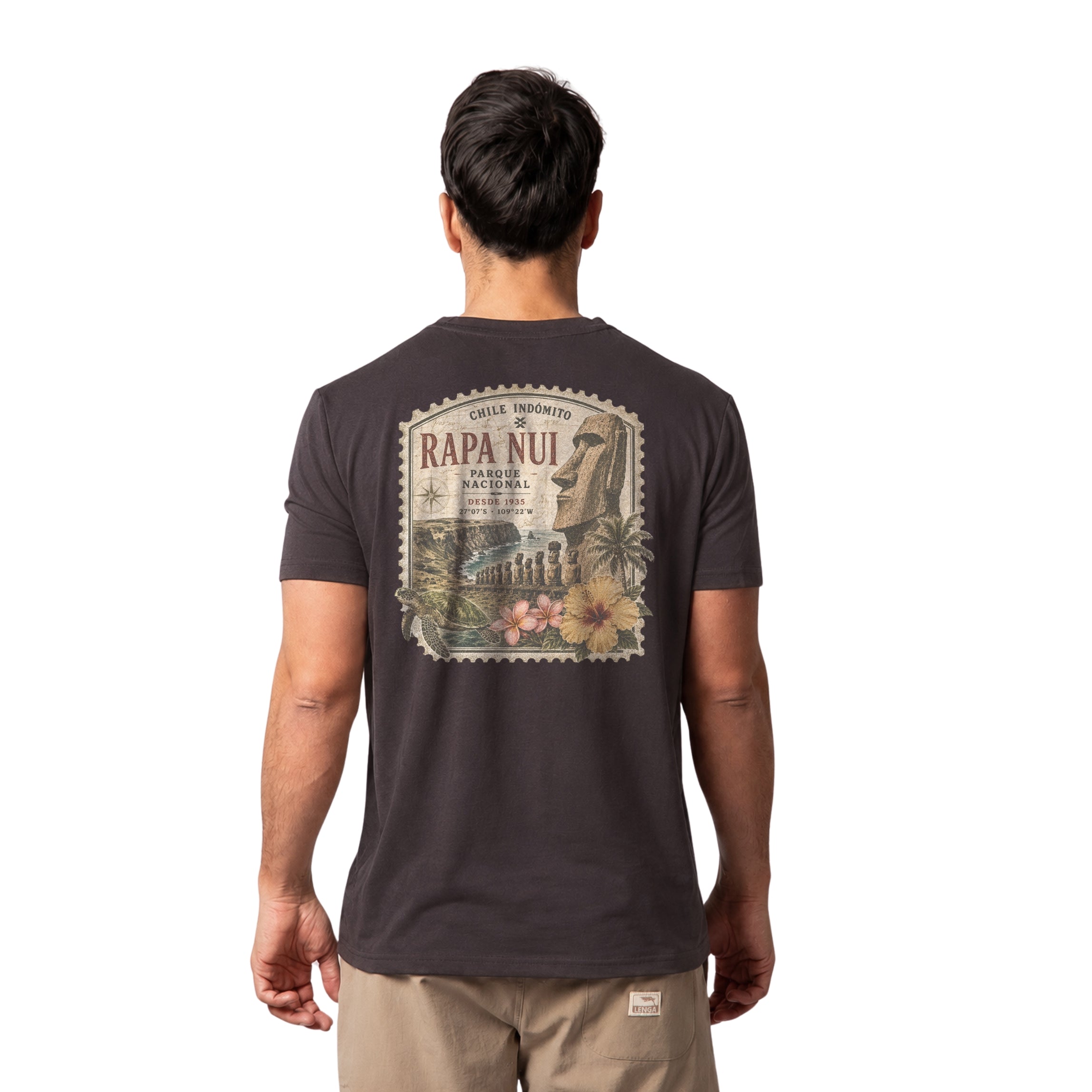 Polera Algodón Orgánico Rapa Nui Chile Indómito
