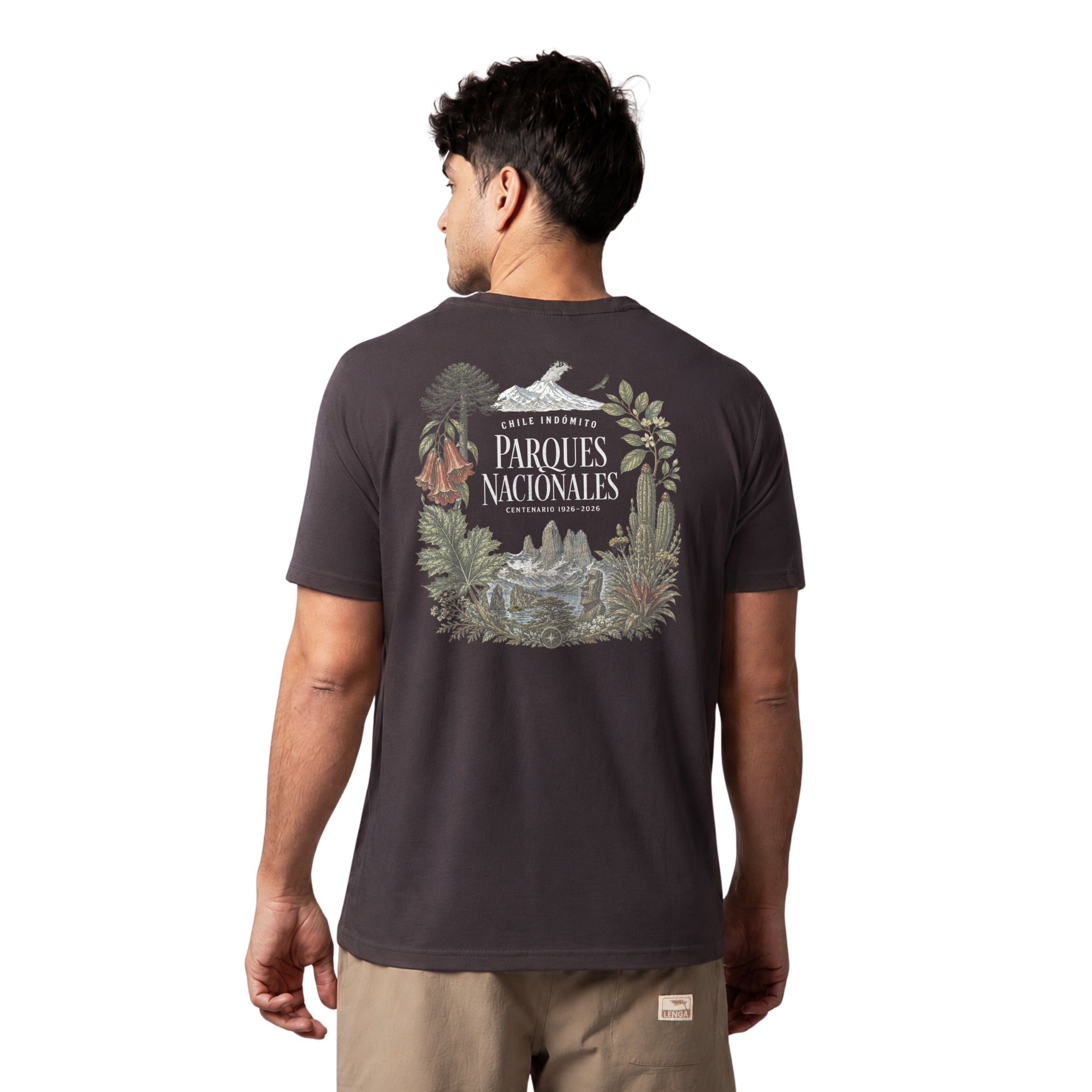 Polera Algodón Orgánico Parques Nacionales Chile Indómito