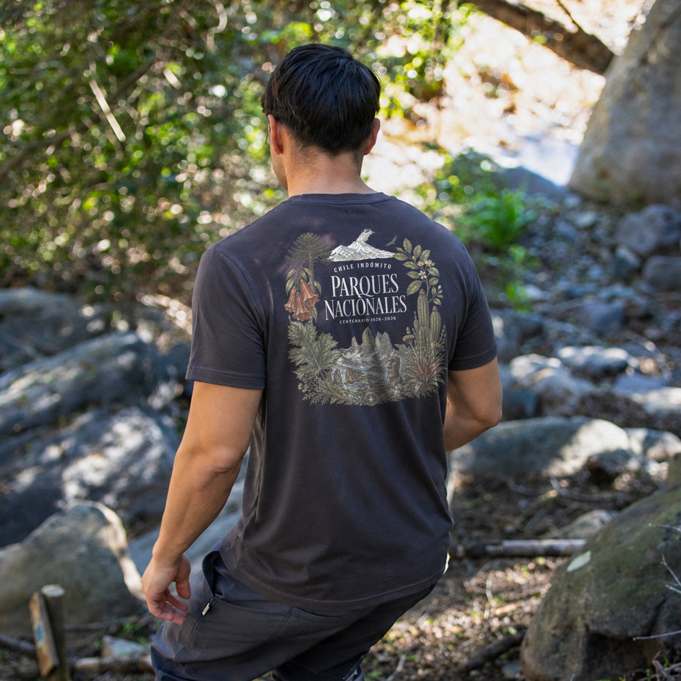 Polera Algodón Orgánico Parques Nacionales Chile Indómito