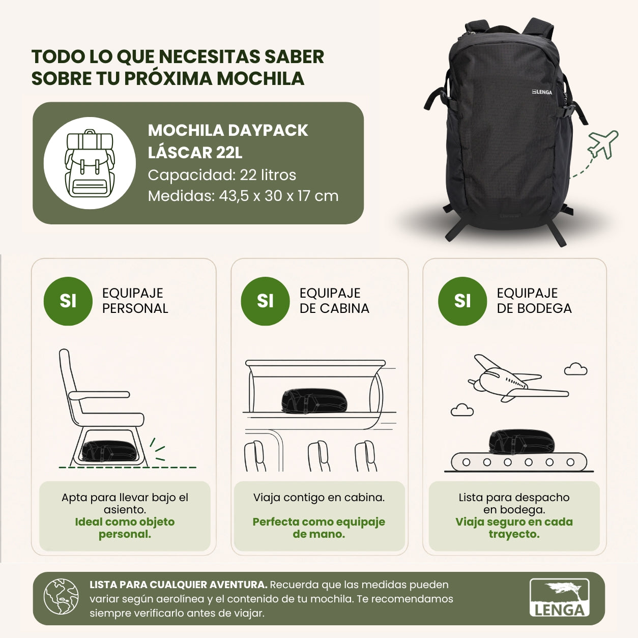 Mochila Daypack Láscar 22lts