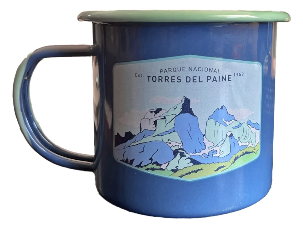 Tazón Mug Acero Esmaltado PN. Torres del Paine 330ml Color Azul