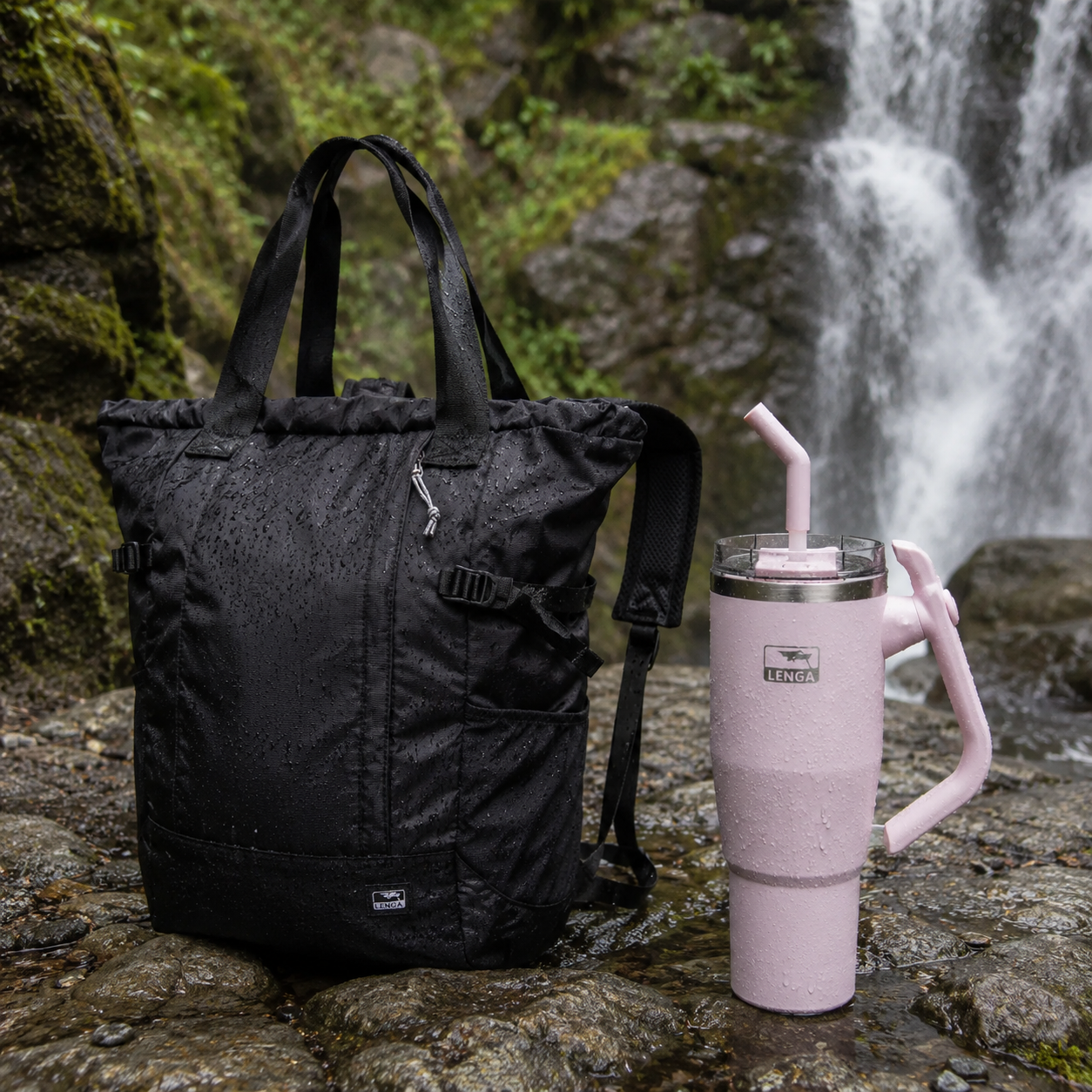 Pack Mochila Bolso Petrohué 22Lts + Tumbler Inox 1200ml