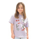 Polera Manga Corta Algodón Orgánico Pumita Estampada Niños - Flamenco