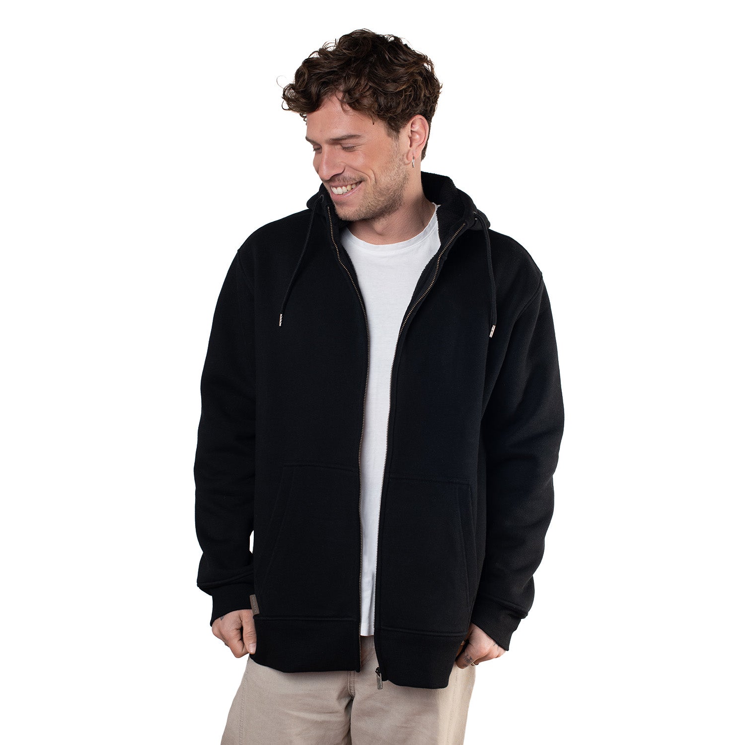 Polerón con Gorro y Cierre Polar Sherpa Puelo Sustentable