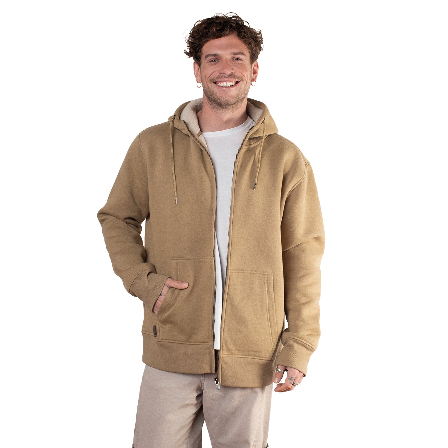 Polerón con Gorro y Cierre Polar Sherpa Puelo Sustentable