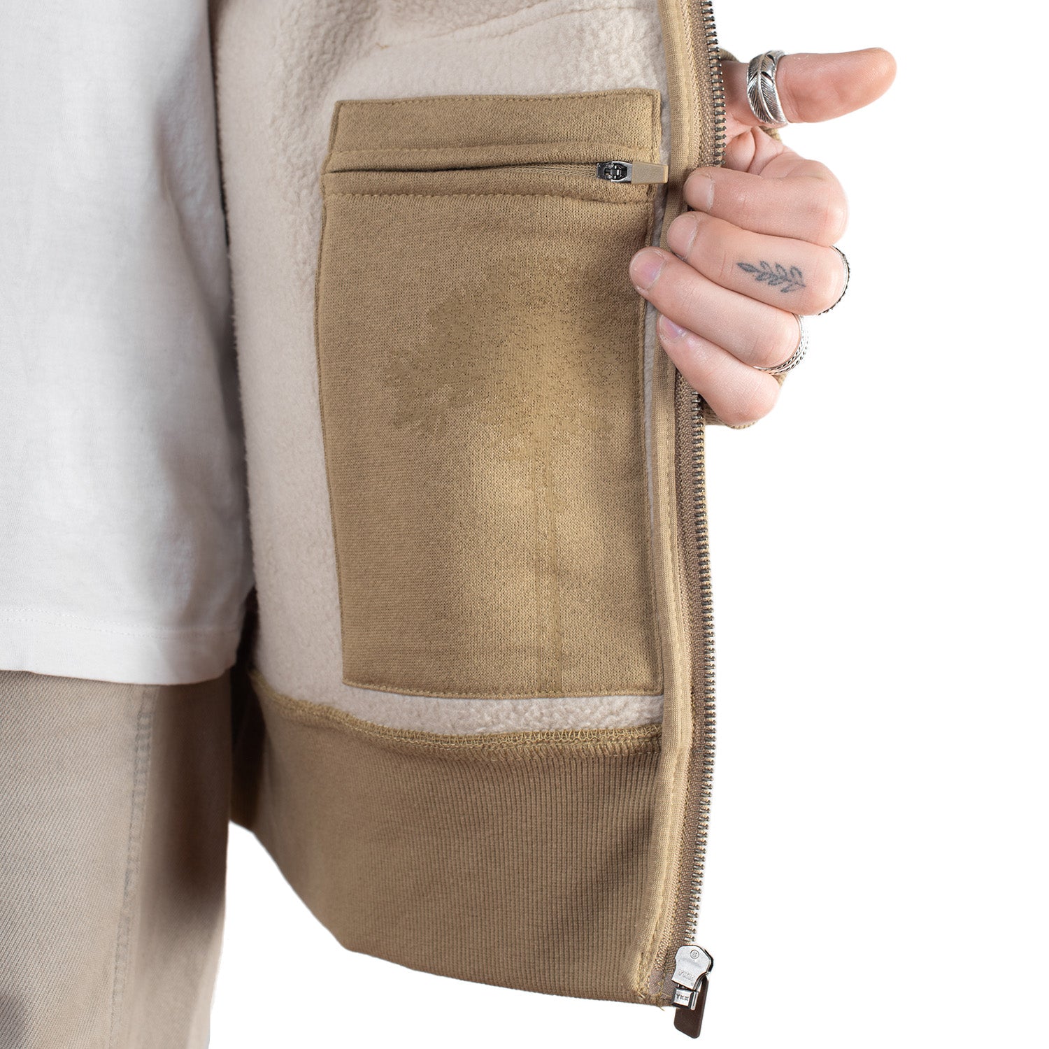 Polerón con Gorro y Cierre Polar Sherpa Puelo Sustentable