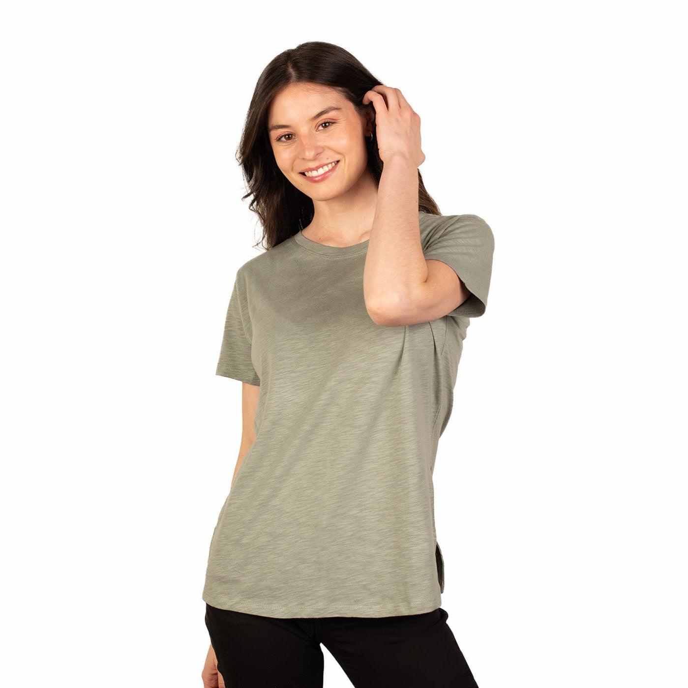 Polera Cuello Redondo Manga Corta Sustentable Huilli