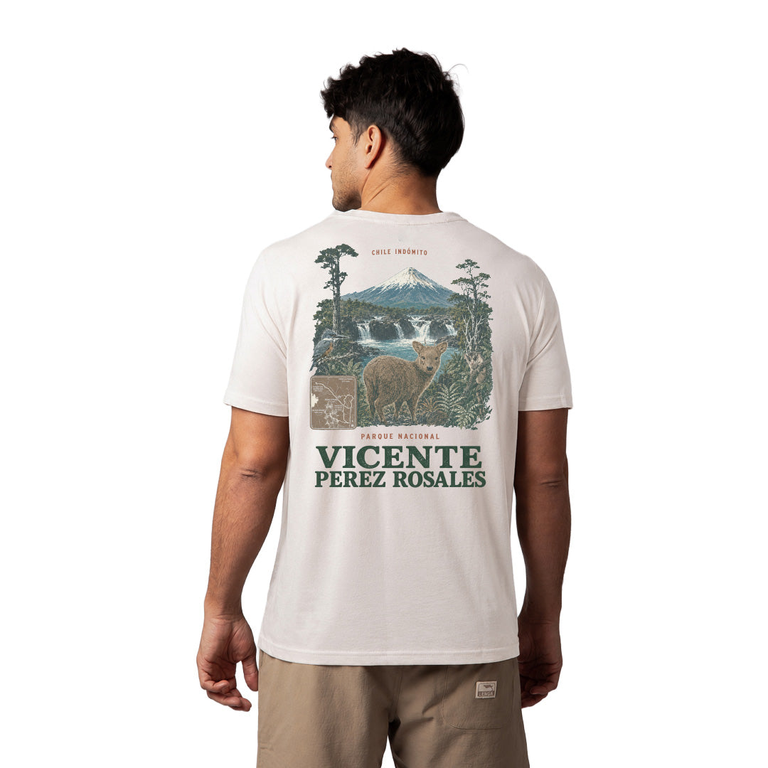 Polera Algodón Orgánico Vicente Perez Rosales Fauna Chile Indómito