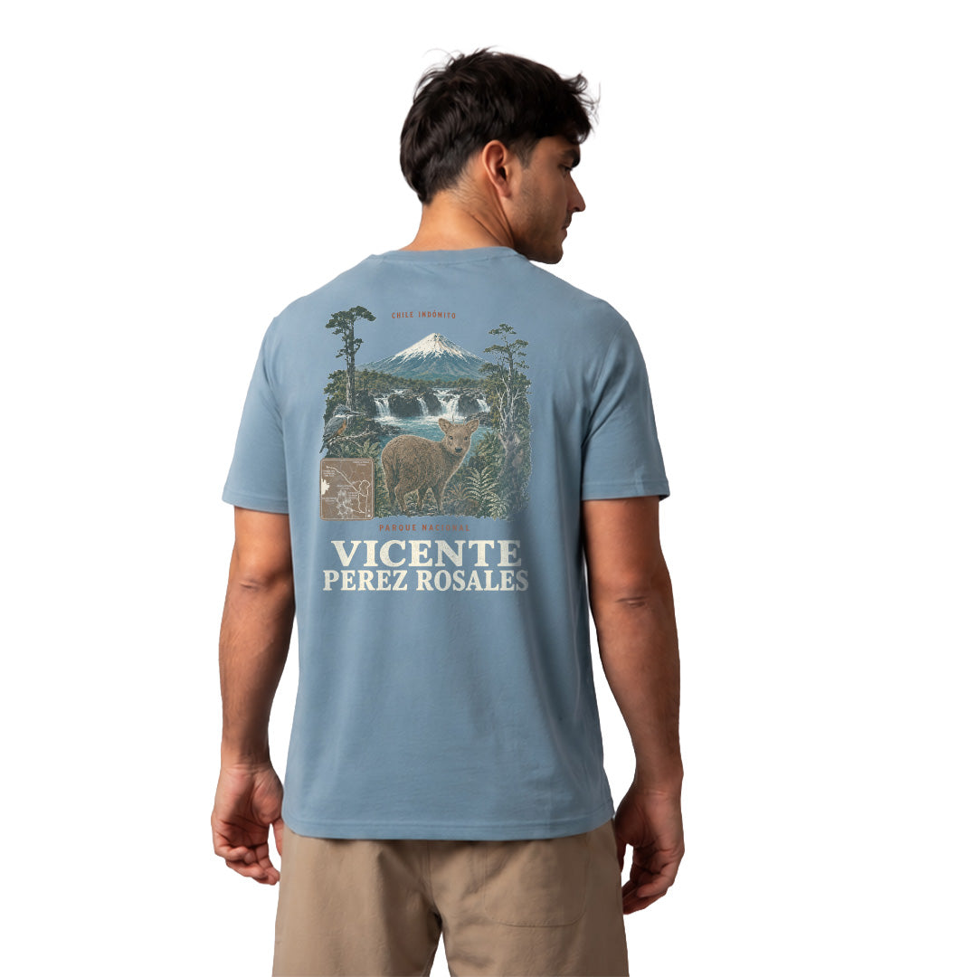 Polera Algodón Orgánico Vicente Perez Rosales Fauna Chile Indómito