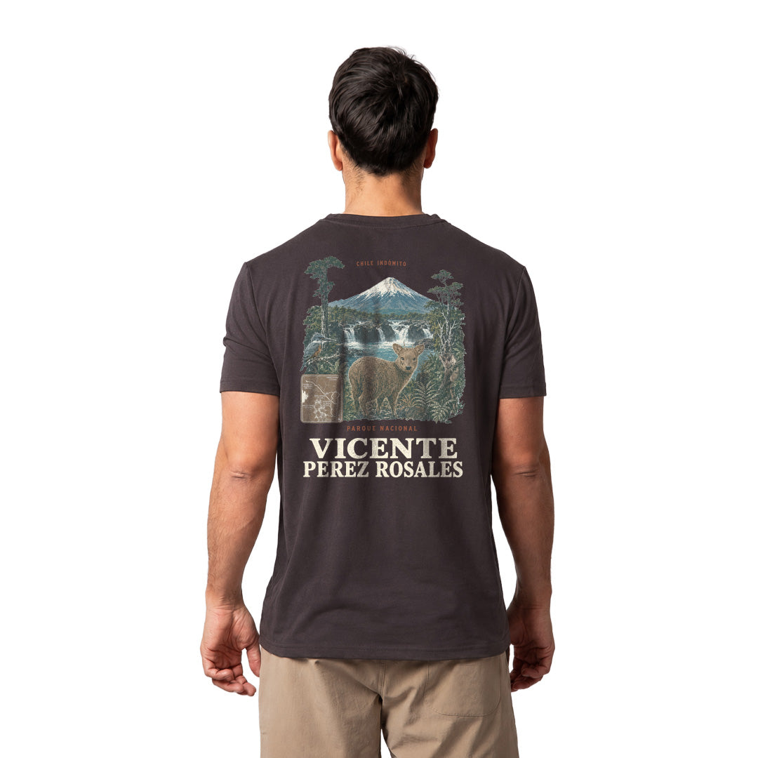 Polera Algodón Orgánico Vicente Perez Rosales Fauna Chile Indómito