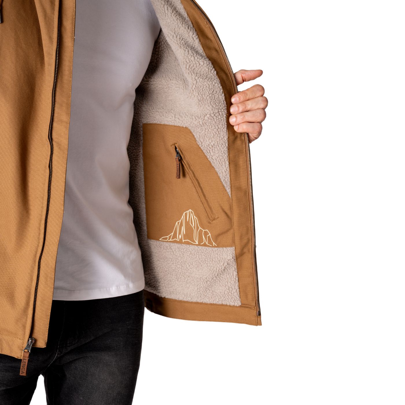 Chaqueta Térmica Canvas interior Sherpa Geike
