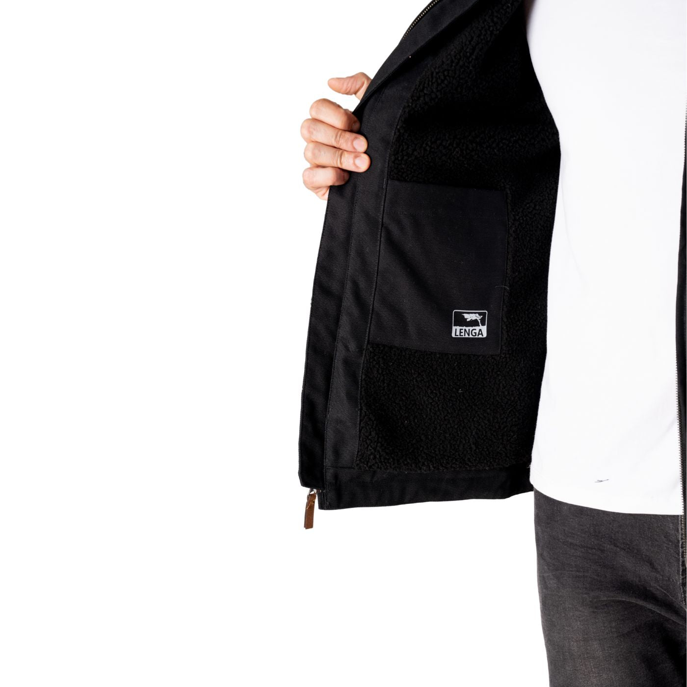 Chaqueta Térmica Canvas interior Sherpa Geike