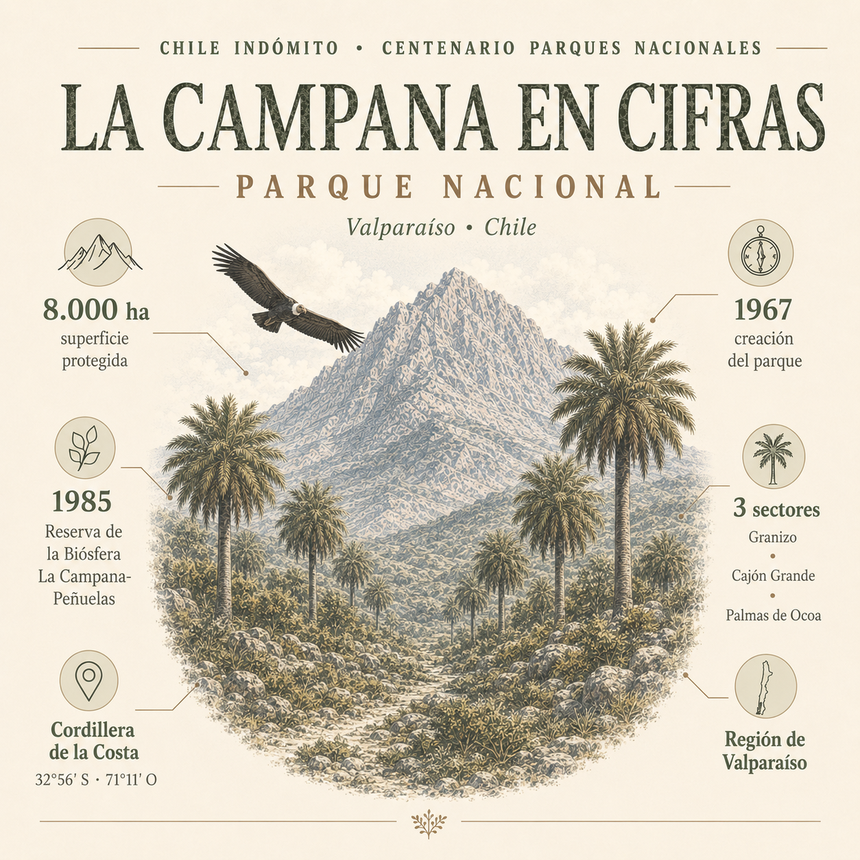 Polerón con cierre La Campana Chile Indómito