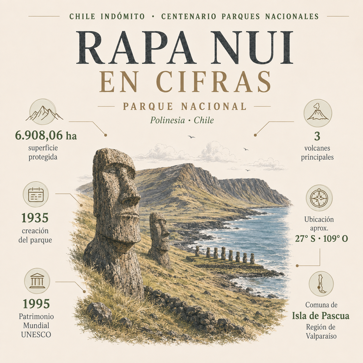 Polerón con gorro Rapa Nui Chile Indómito