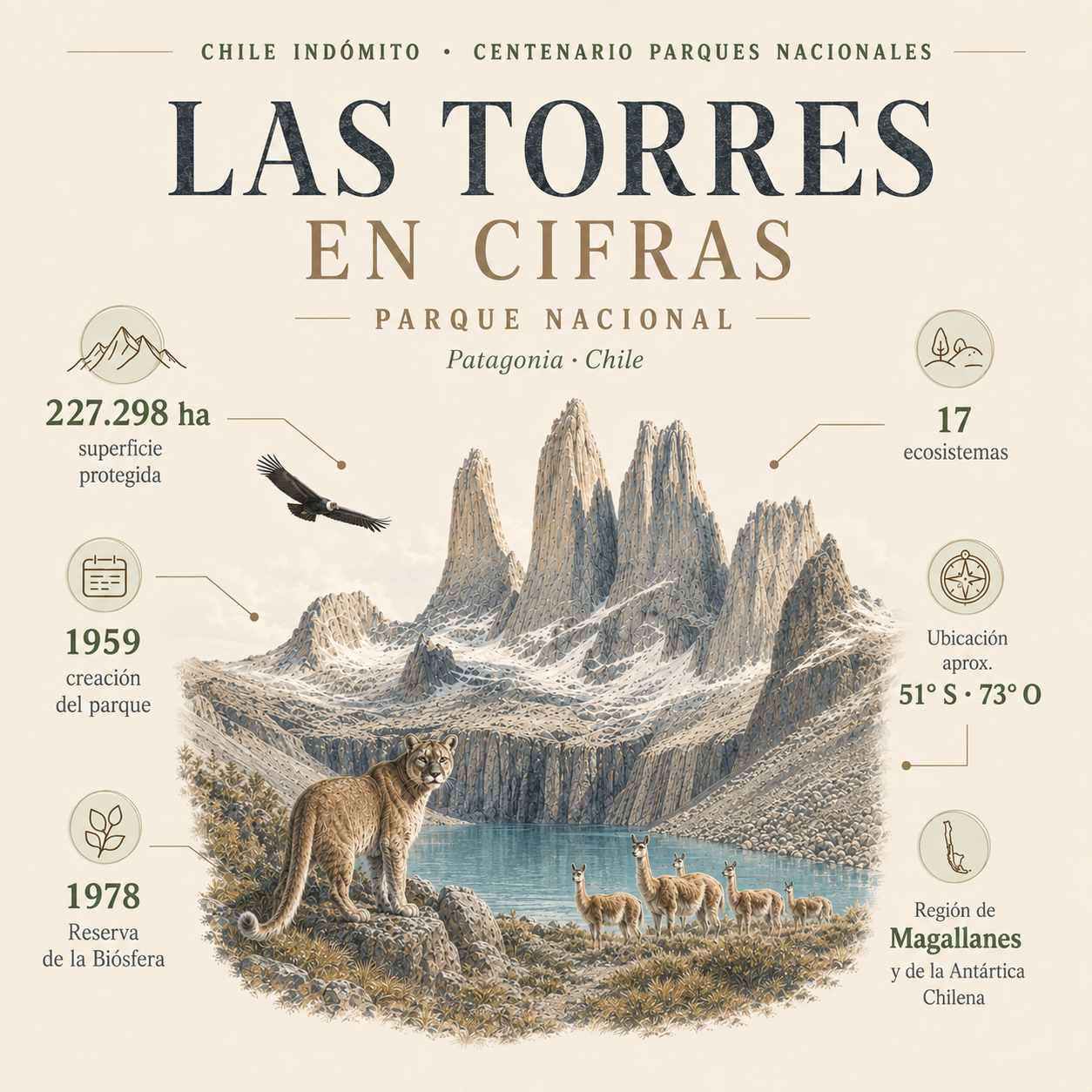 Polerón con cierre Las Torres Chile Indómito