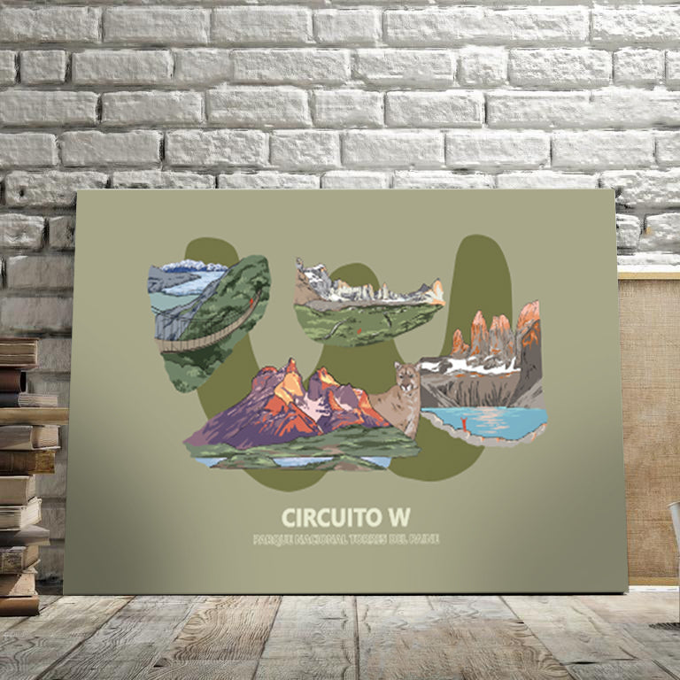 Ilustración Circuito W - Torres del Paine