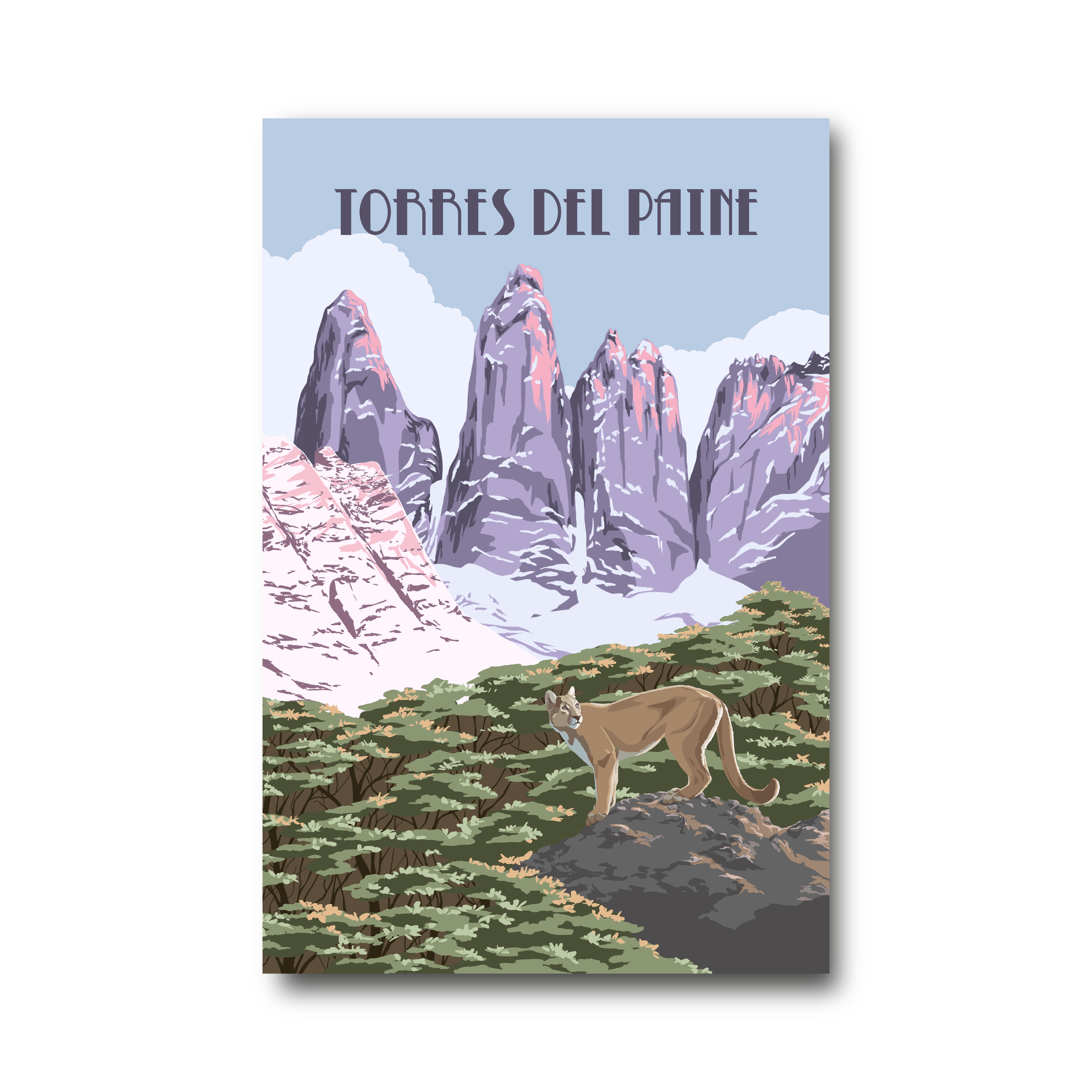 Ilustración Parque Nacional Torres del Paine - El Vigía de las Torres