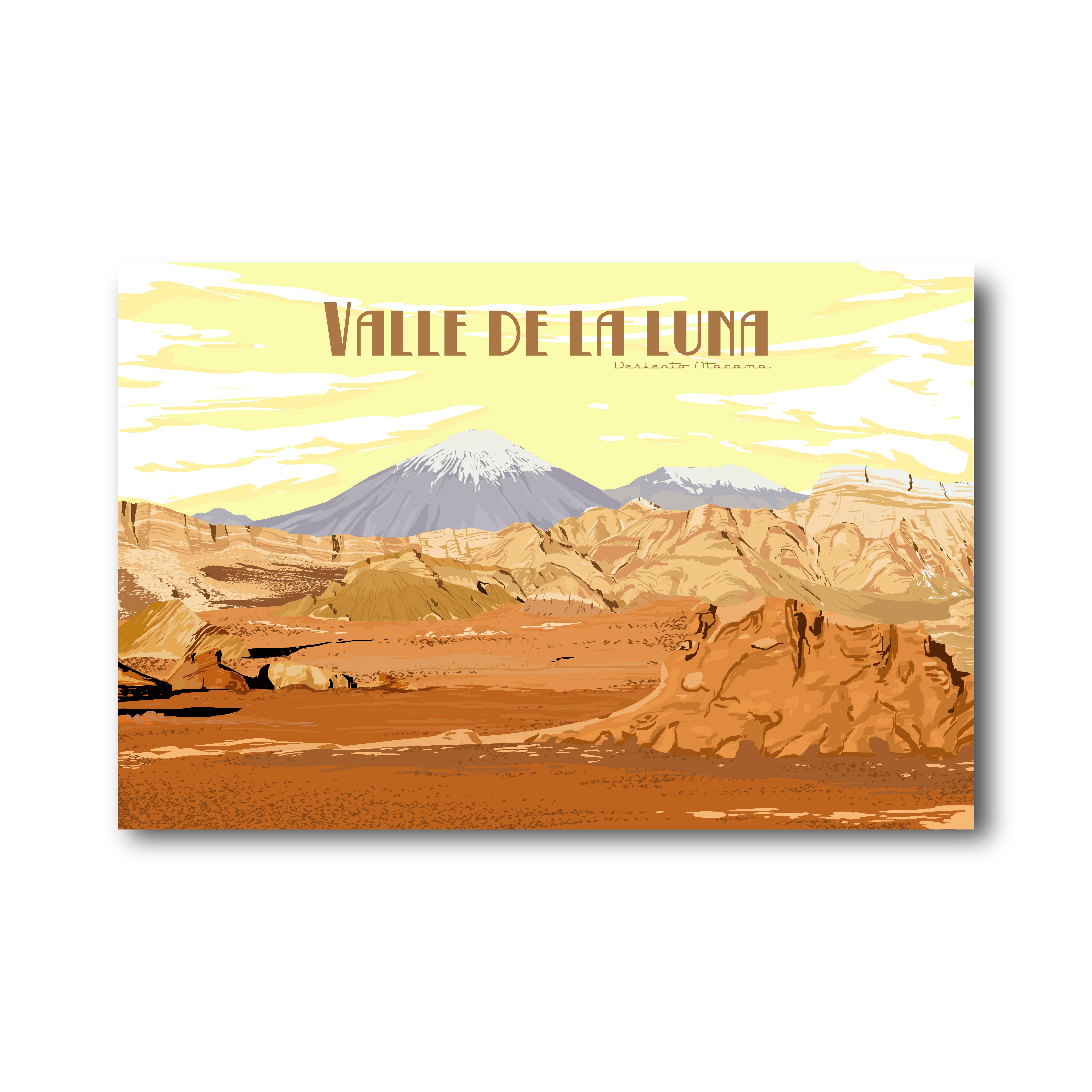 Ilustración Valle de la Luna - Amanecer
