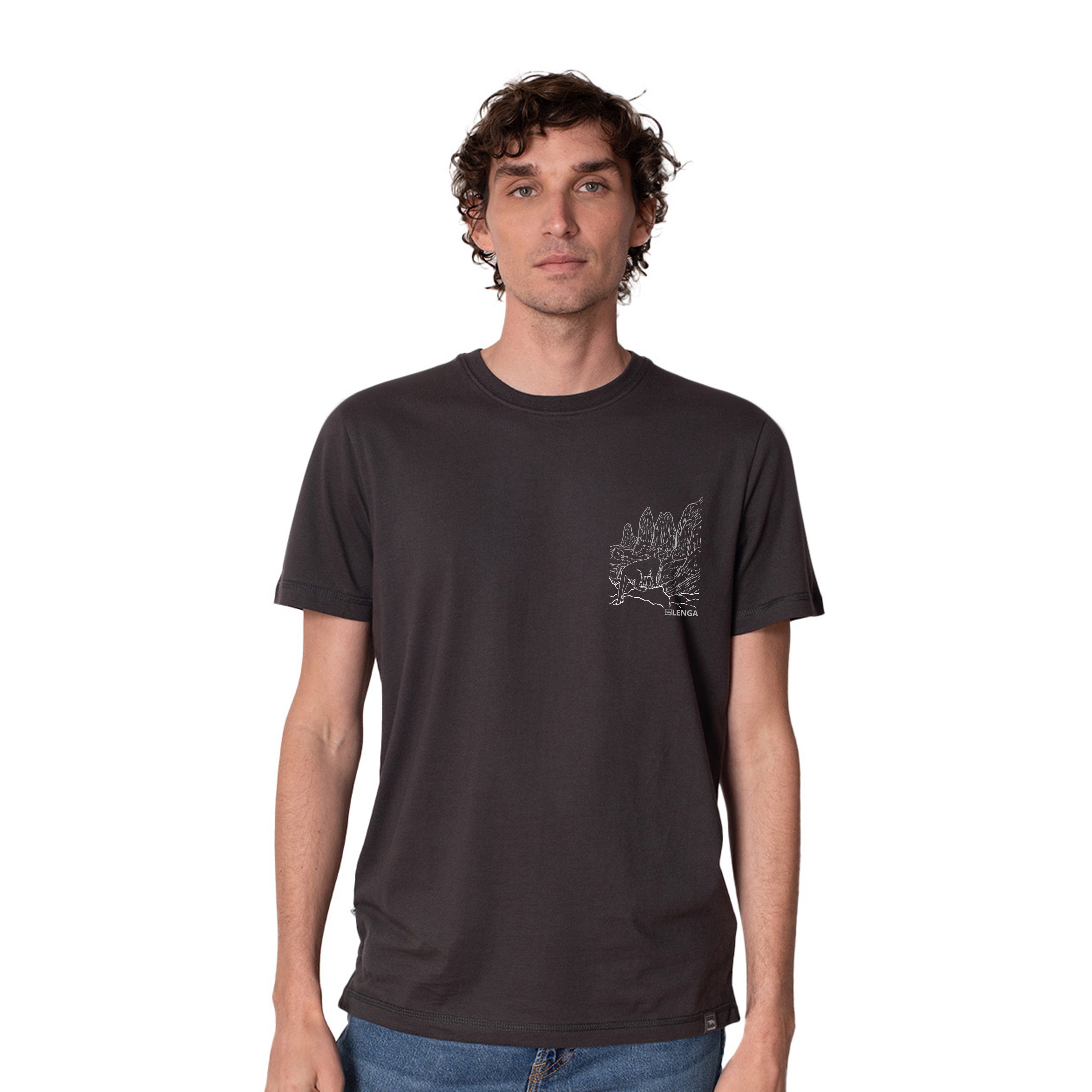 Polera Manga Corta Algodón Orgánico Puma Torres del Paine