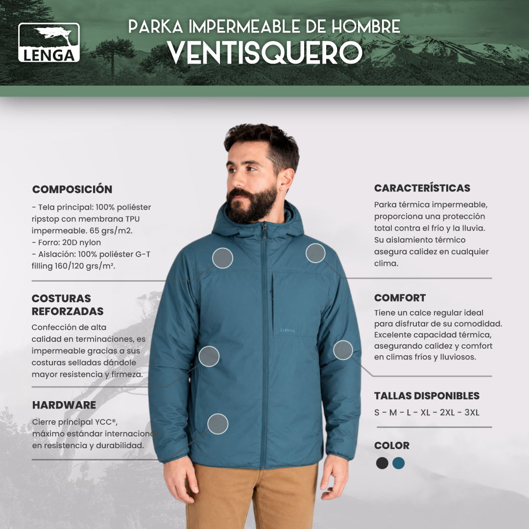 Parka Térmica Impermeable Terra-lite Ventisquero