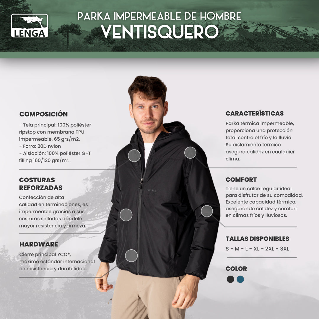 Parka Térmica Impermeable Terra-lite Ventisquero