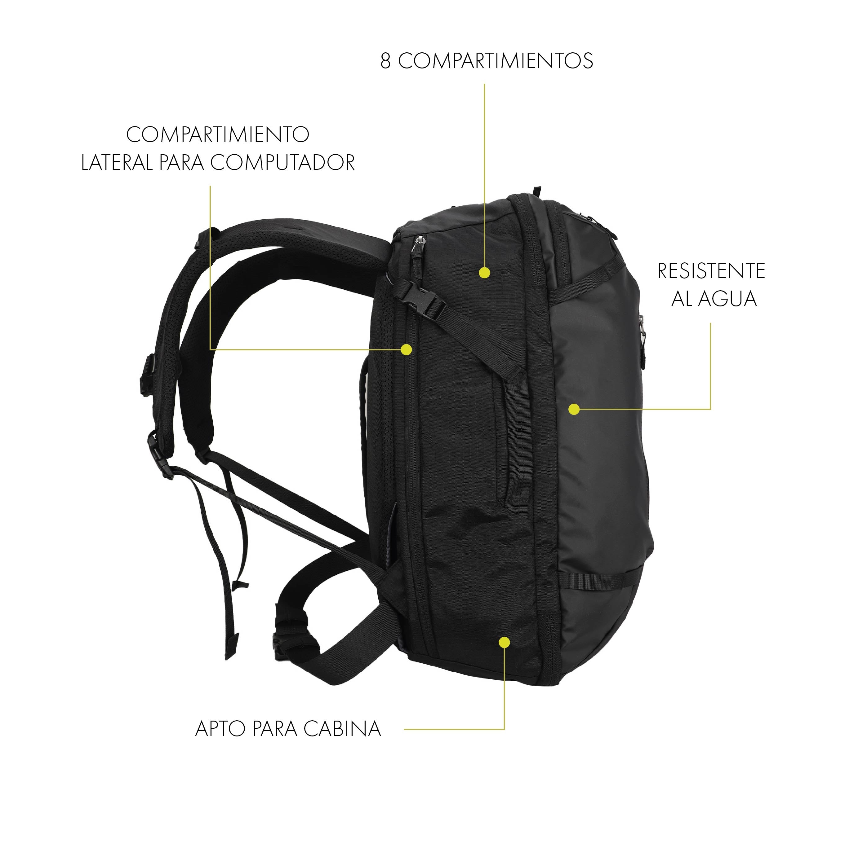 Mochila de Viaje Travesía 35lts
