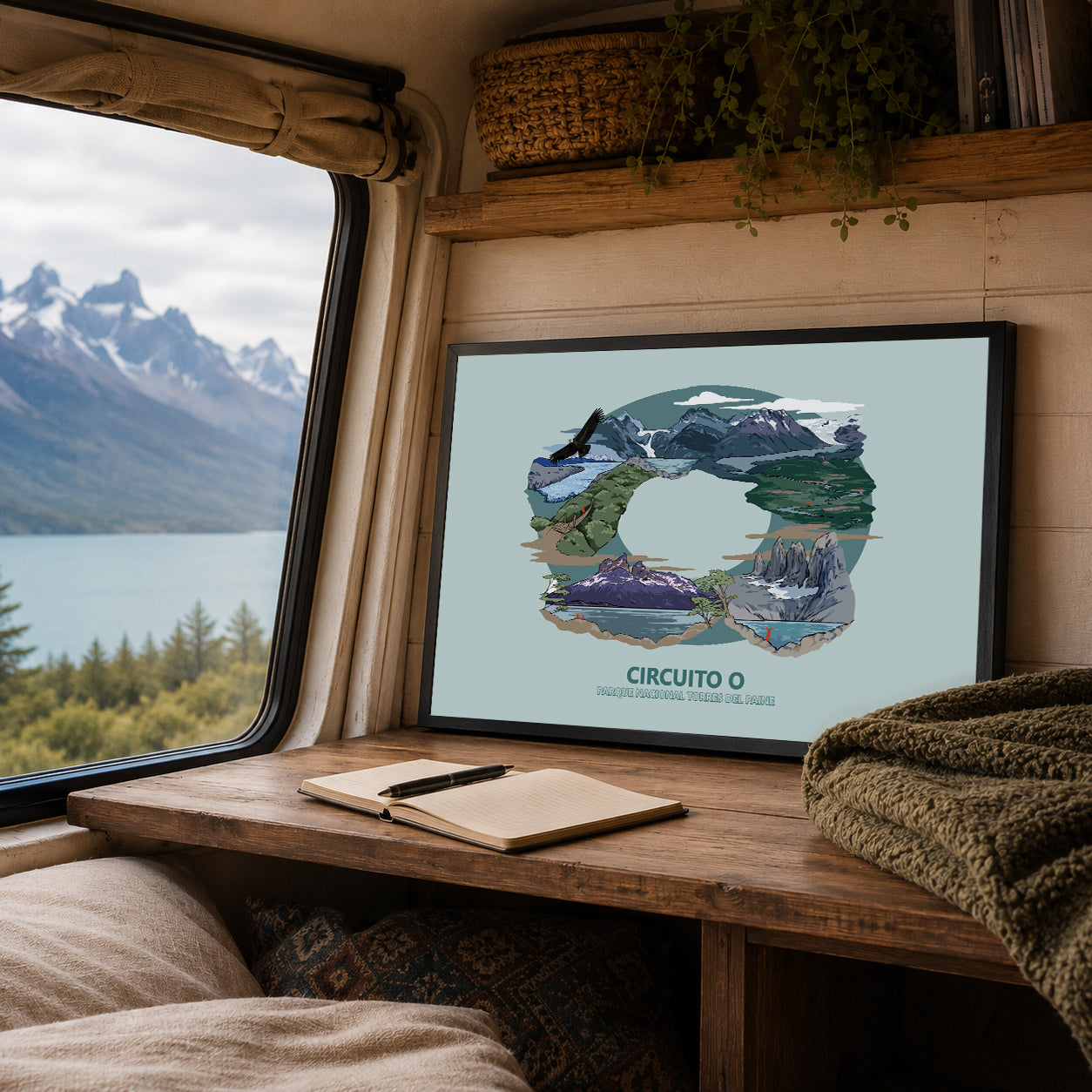 Ilustración Circuito O - Torres del Paine