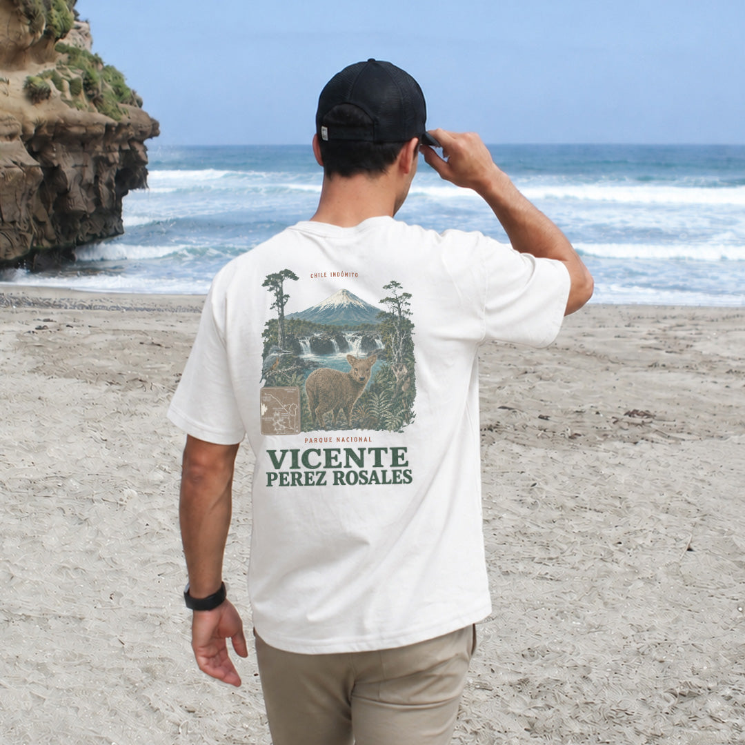 Polera Algodón Orgánico Vicente Perez Rosales Fauna Chile Indómito
