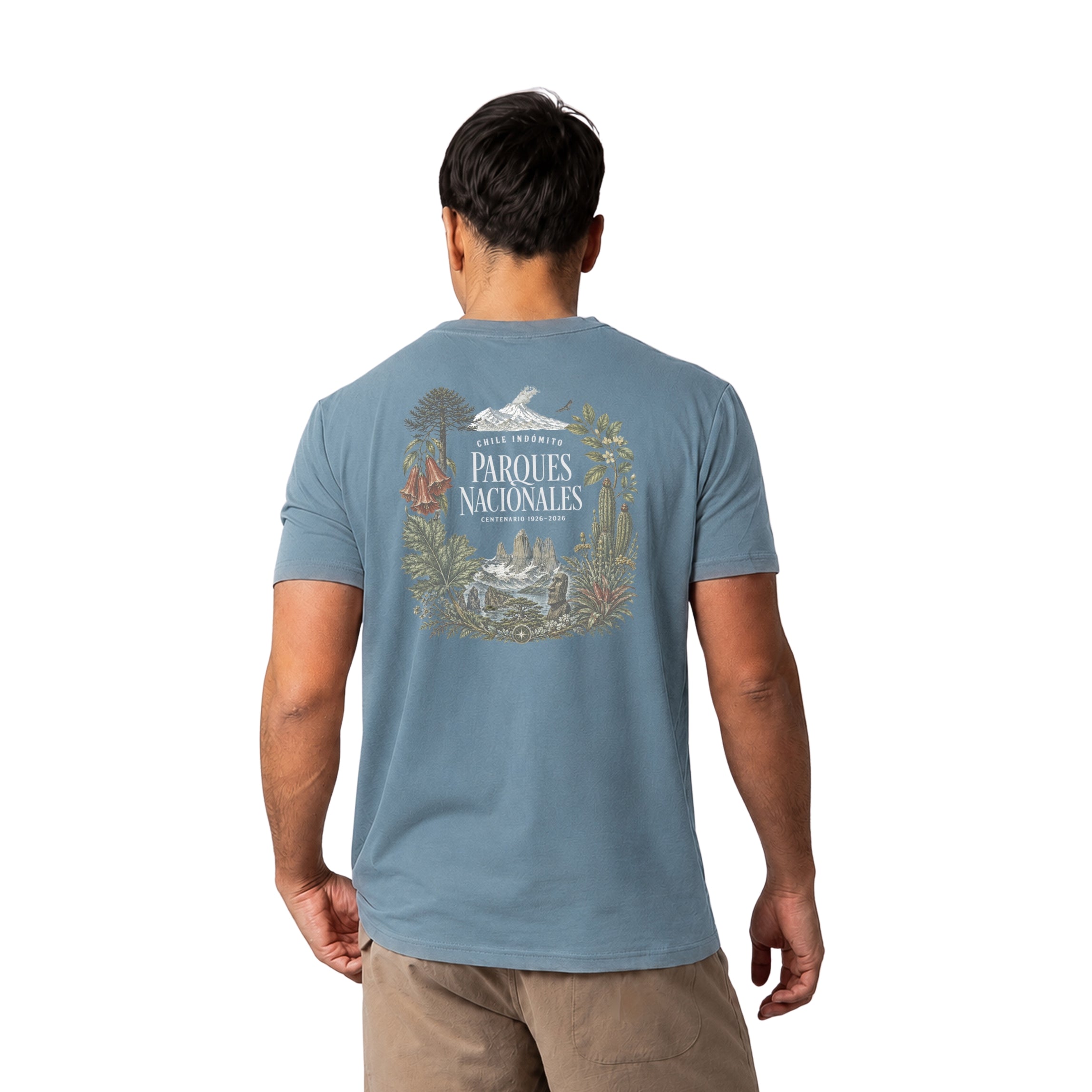 Polera Algodón Orgánico Parques Nacionales Chile Indómito