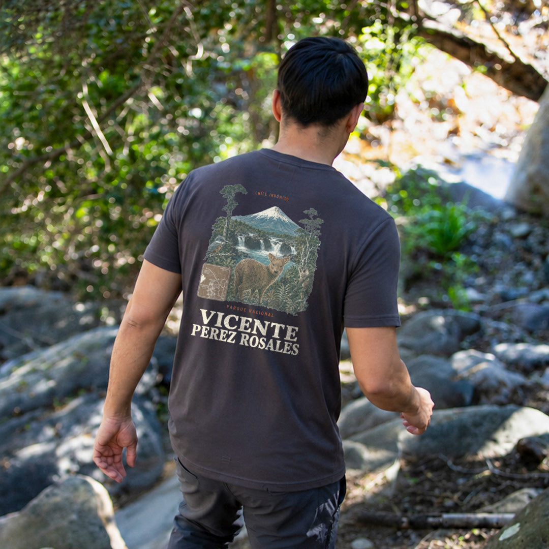 Polera Algodón Orgánico Vicente Perez Rosales Fauna Chile Indómito