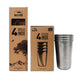 Pack 4 Vasos Acero Inoxidable 473ml + 1 Set Bombillas