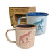 Pack 2 Tazones Esmaltados Puma Austral Celeste & Beige 330ml