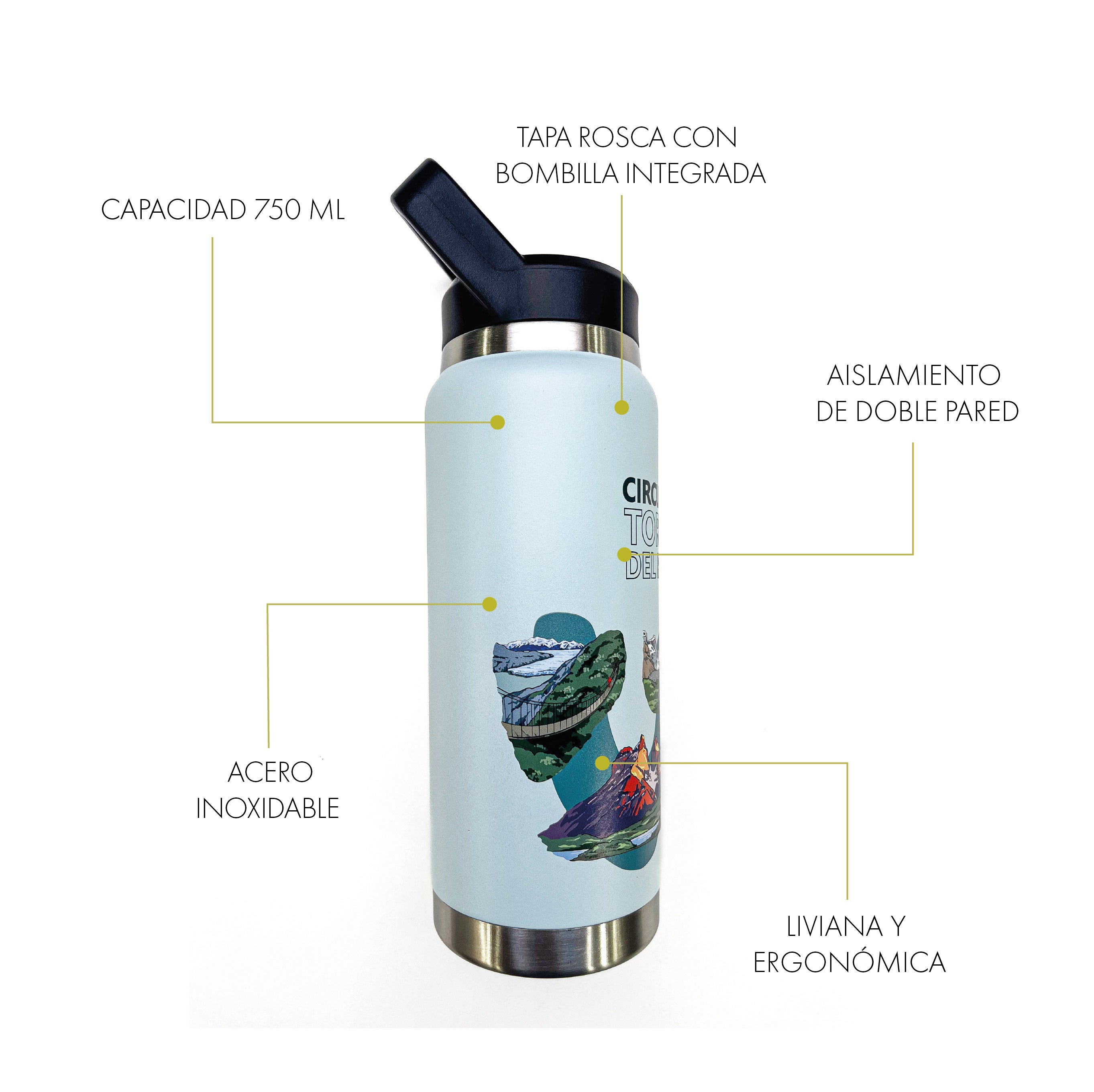 Botella Acero Inox 750ml - Circuito W Torres Paine