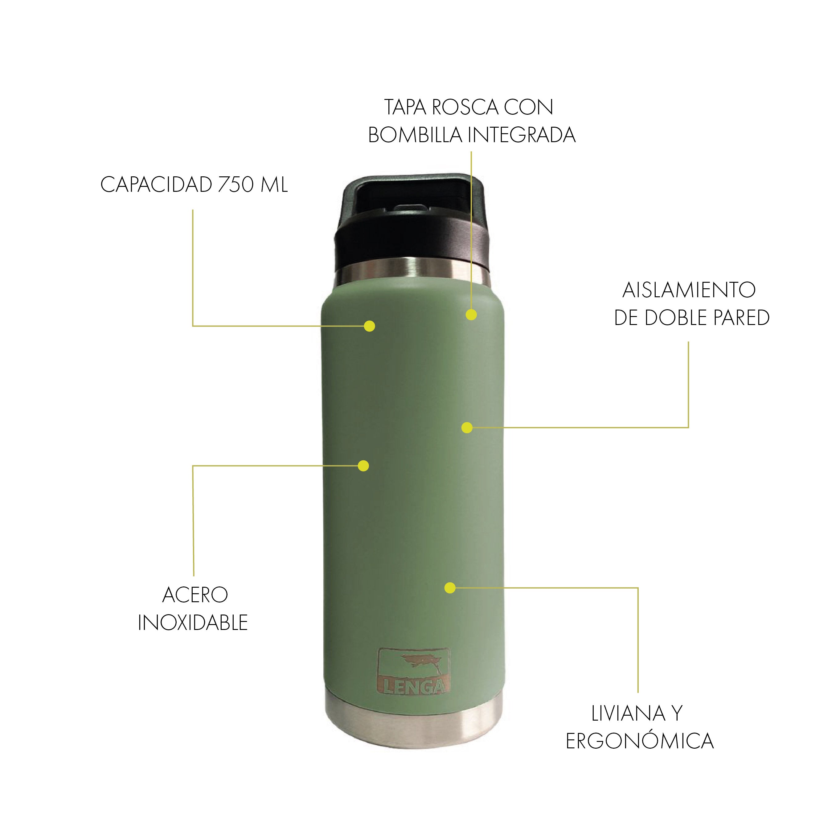 Pack Mochila Tripaicura 28Lts + Botella Acero 750ml