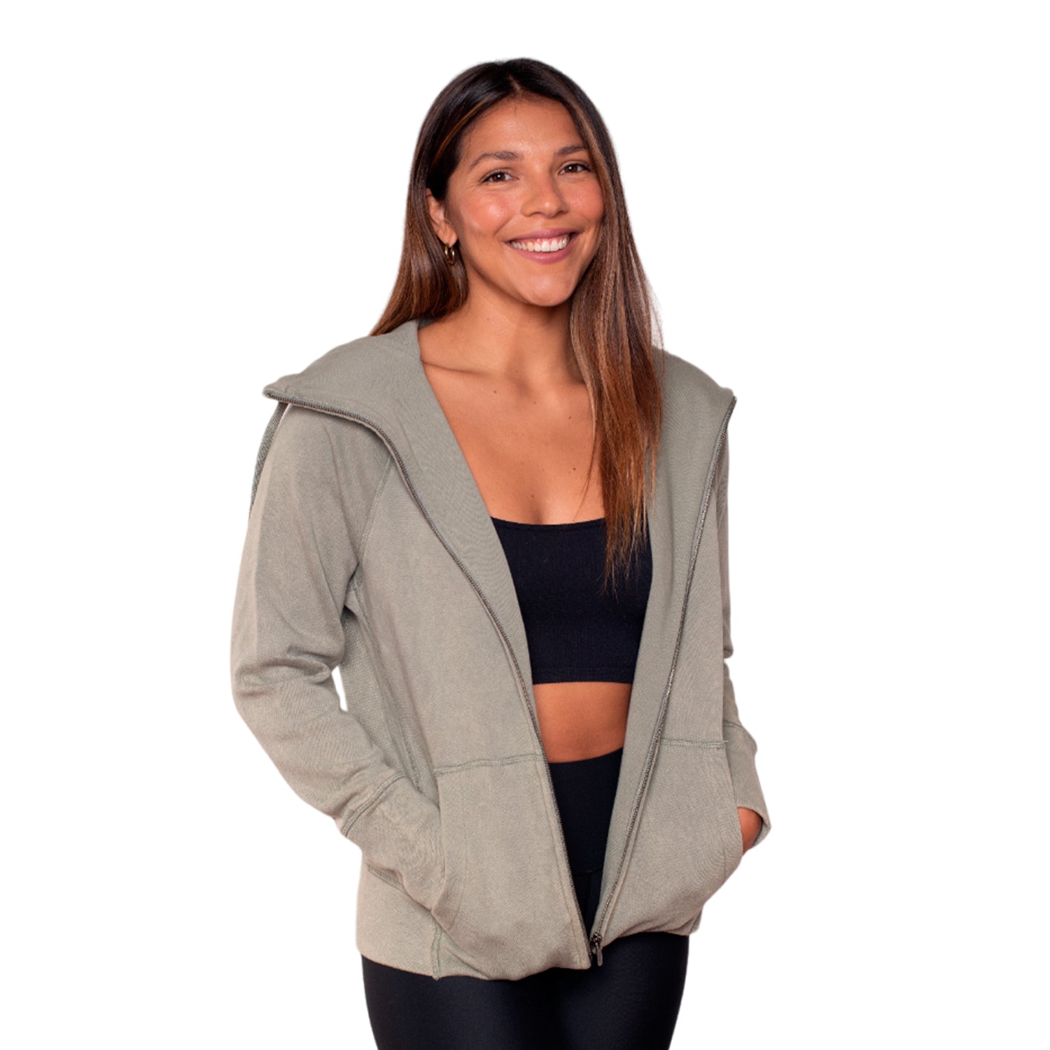 Polerón Canguro con Cierre Petra Sustentable