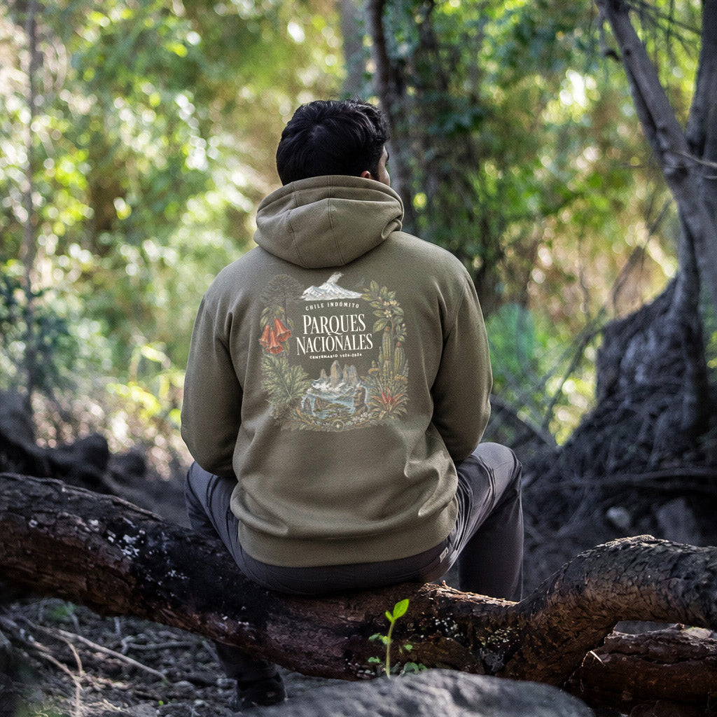 Polerón con gorro Parques Nacionales Chile Indómito