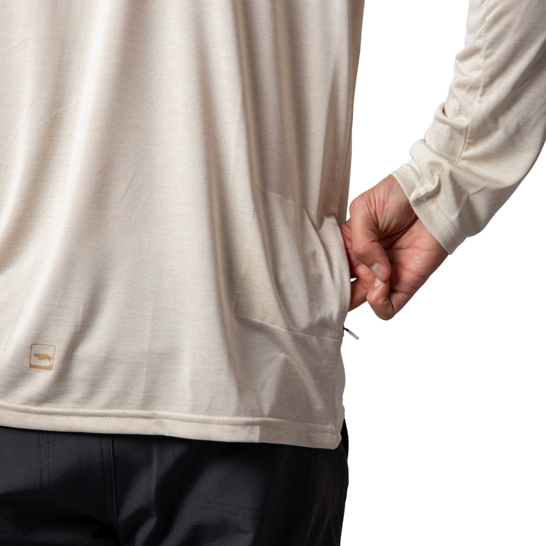 Polera con capucha Grit-dry UPF+50 Inti