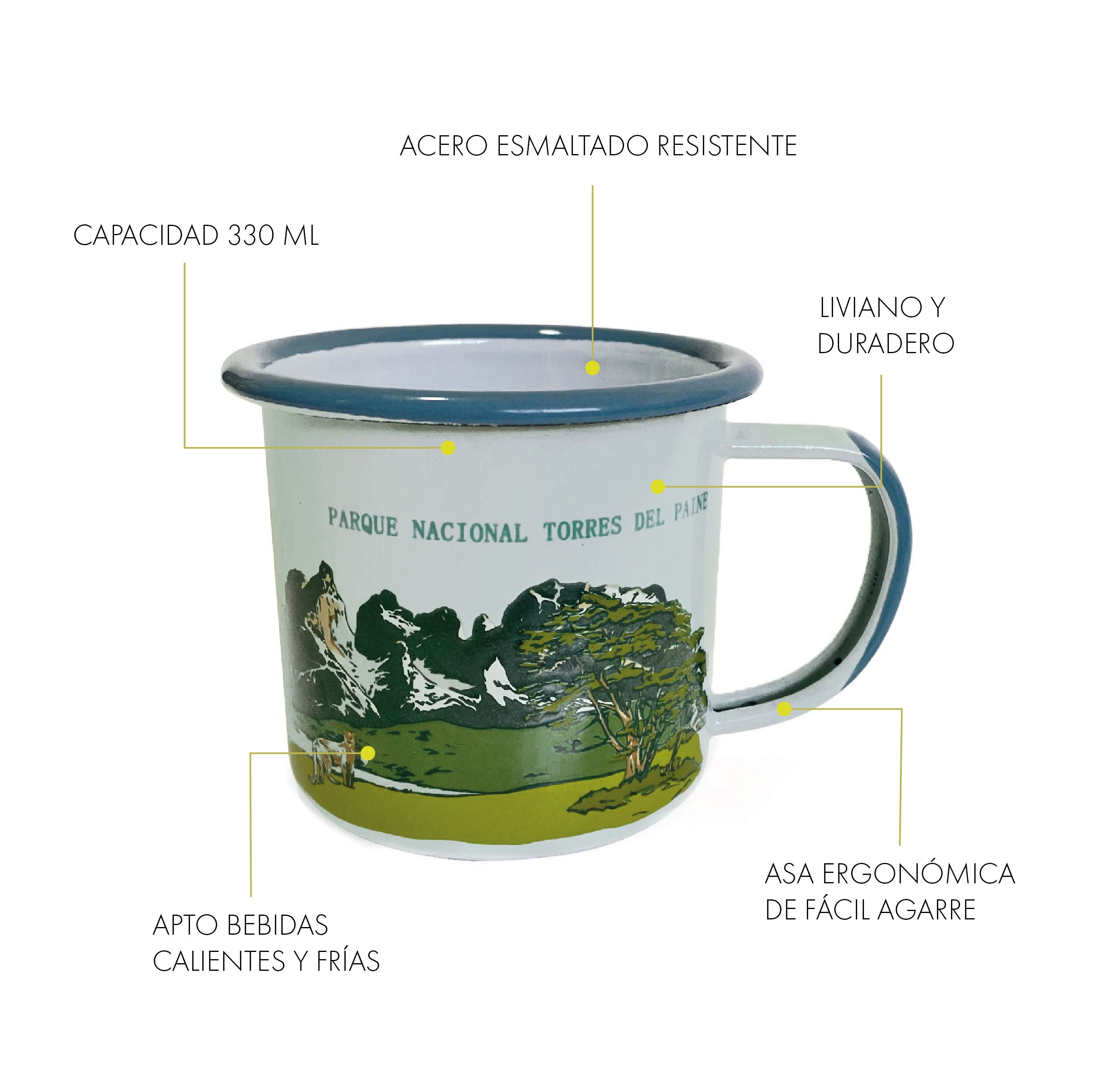 Tazón Acero Envolvente  Parque Torres del Paine 330ml