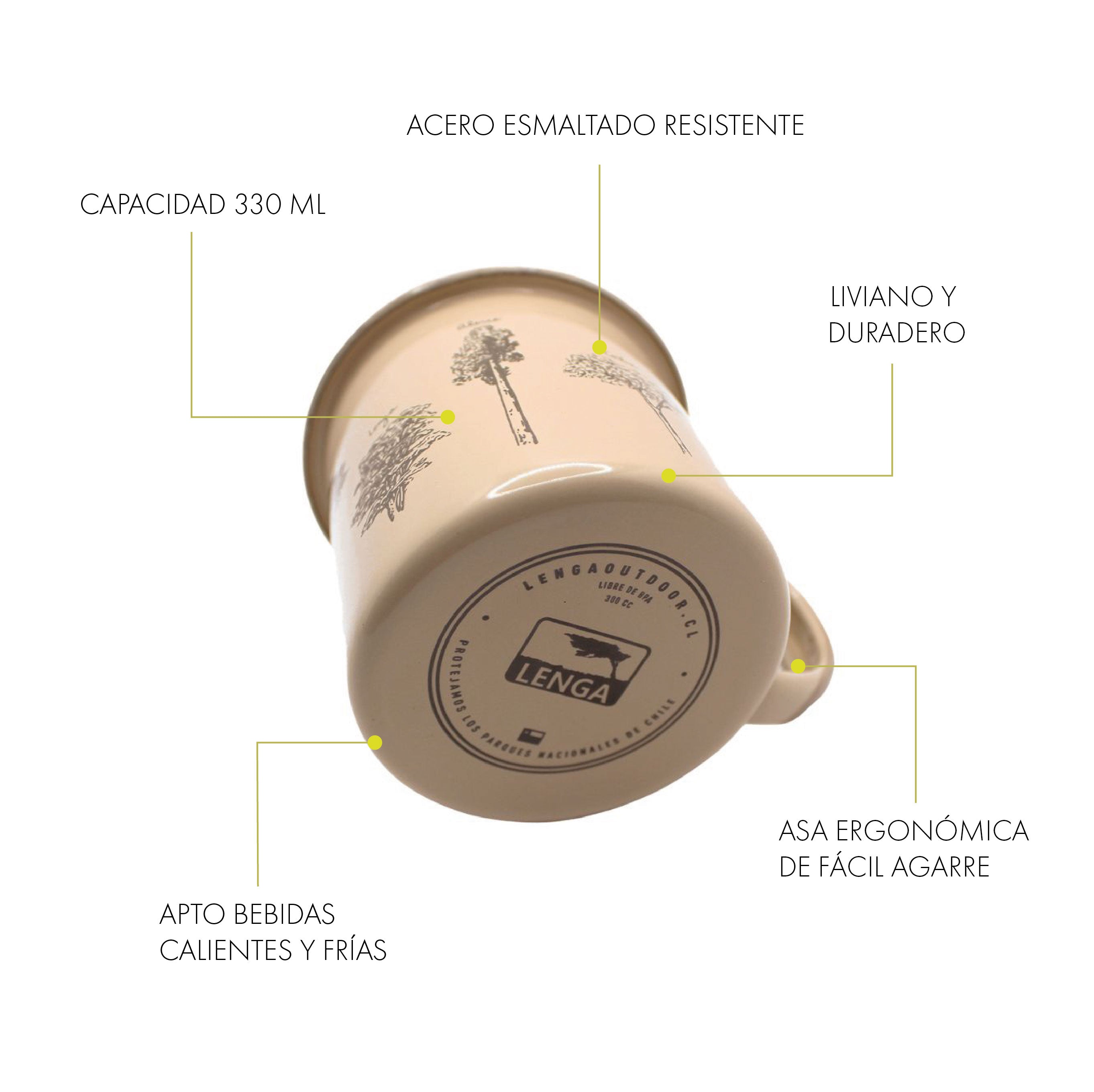 Tazón Acero Flora Nativa de Chile 330ml