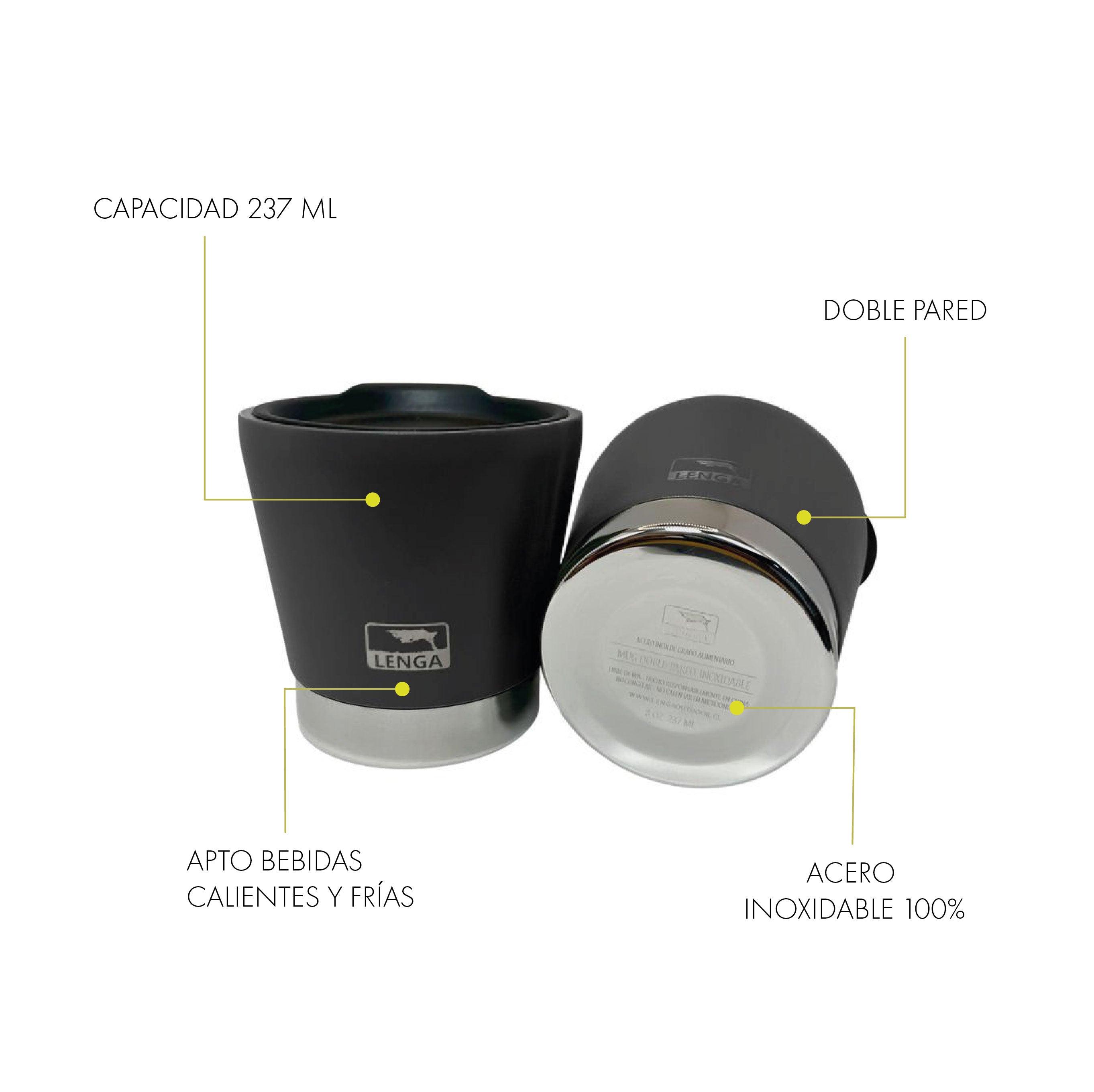 Mug Acero Inoxidable 237 ml