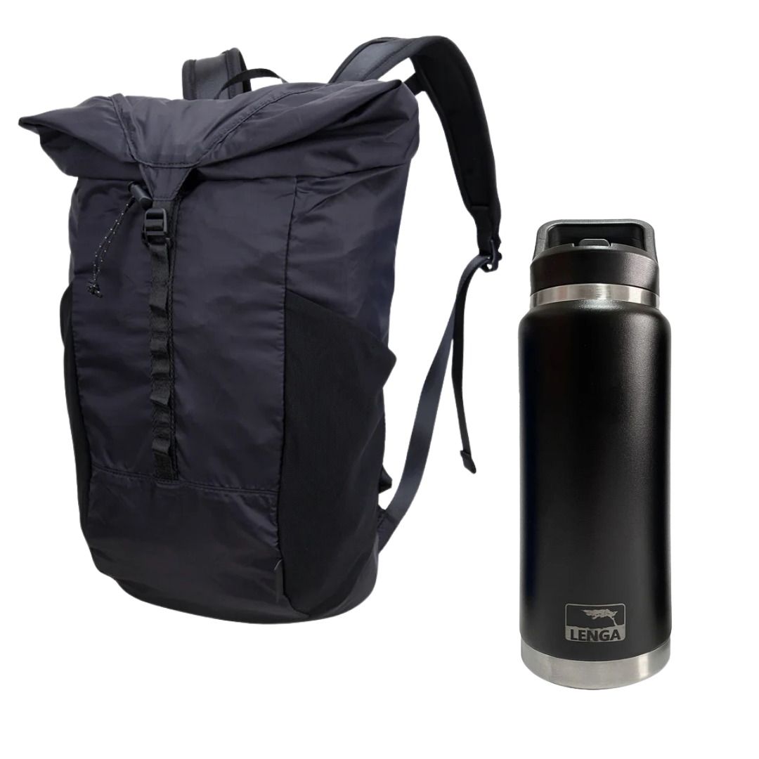 Pack Mochila Autoguardable Anon 20Lts + Botella Acero Inox 750ml