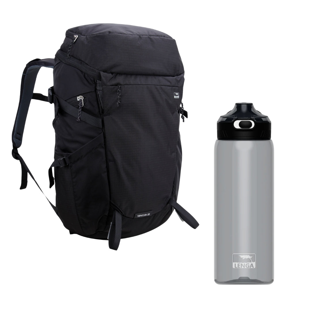 Pack Mochila Tripaicura 28Lts + Botella Trail Tritan® 1000 ml